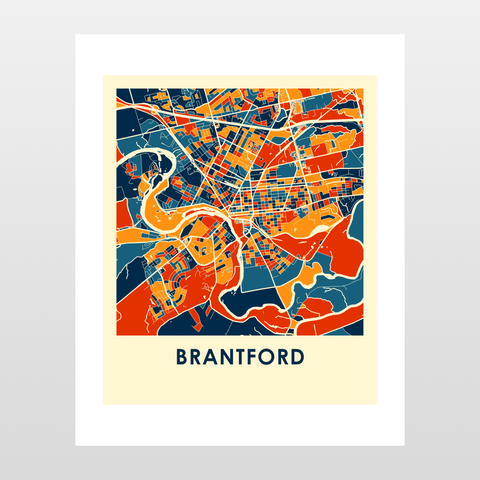 Brantford Map Print