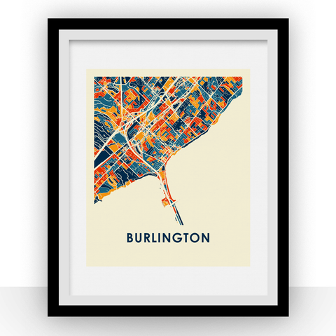 Burlington Map Print