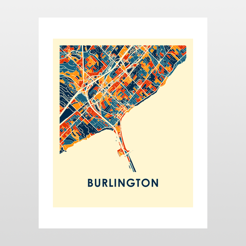 Burlington Map Print