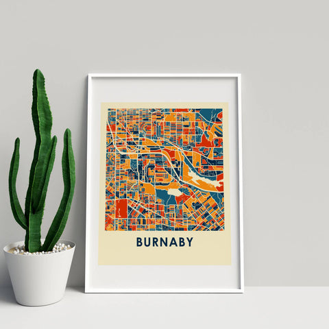 Burnaby Map Print