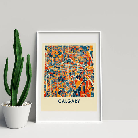 Calgary Map Print