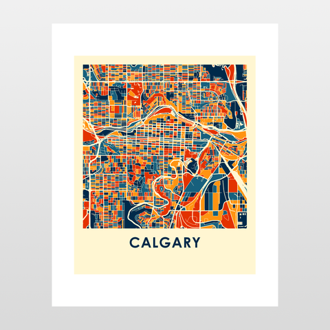Calgary Map Print