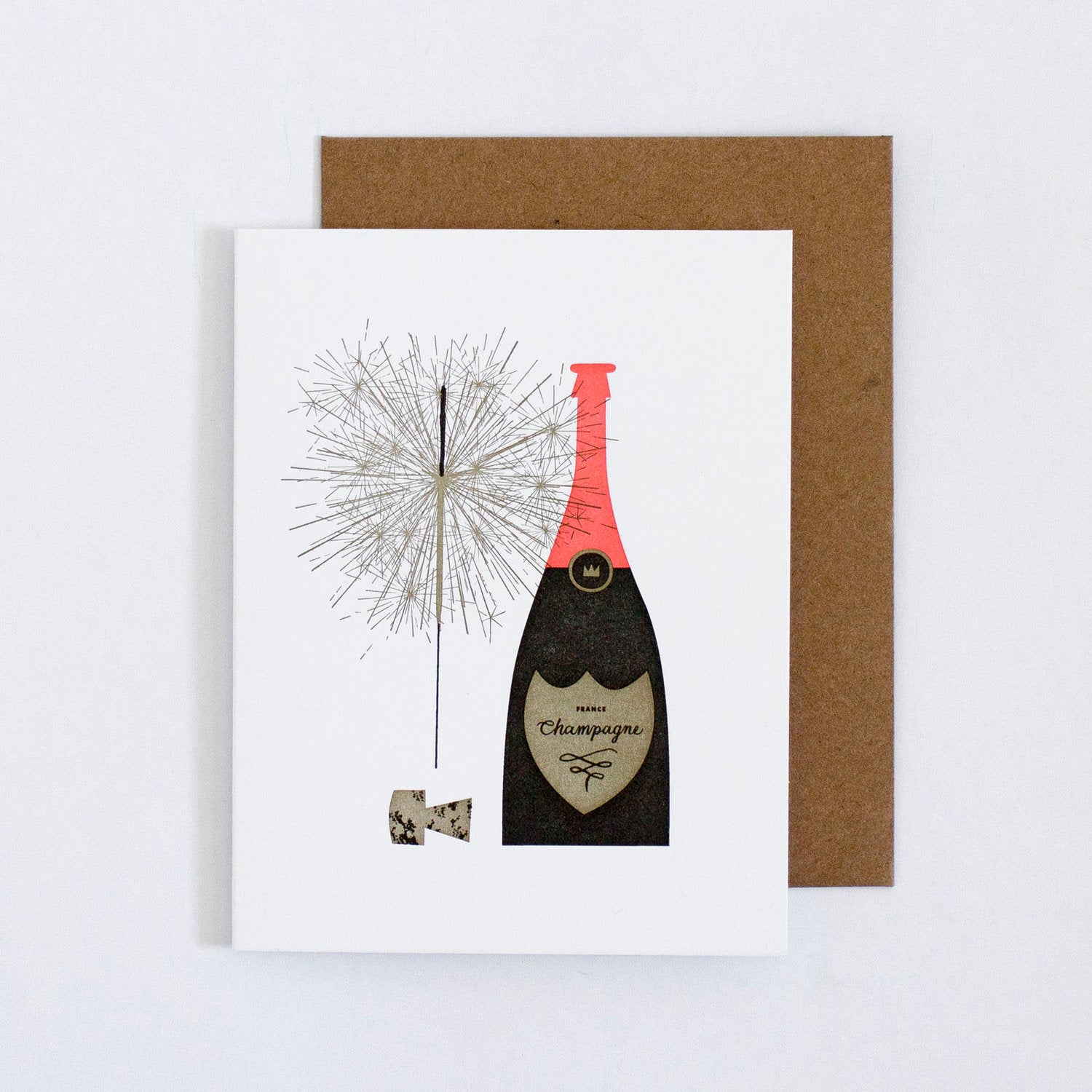 Champagne and Sparkler Card