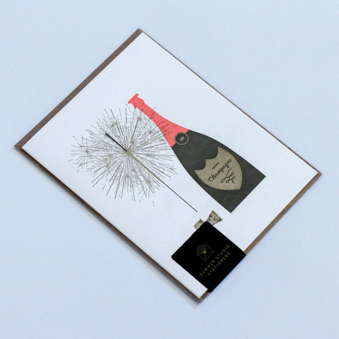 Champagne and Sparkler Card