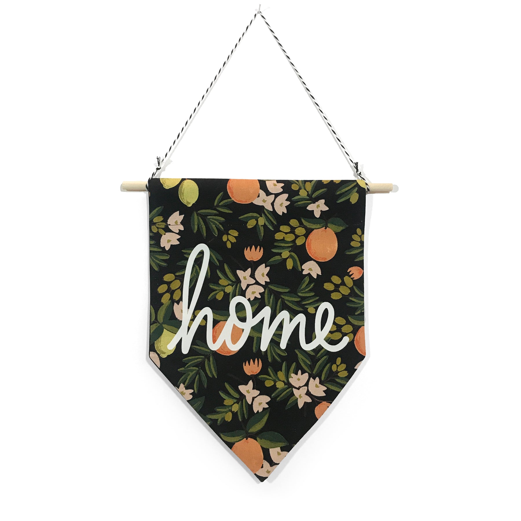 soft flirt x Spruce Moose Banner - Home on Citrus Floral - Dark