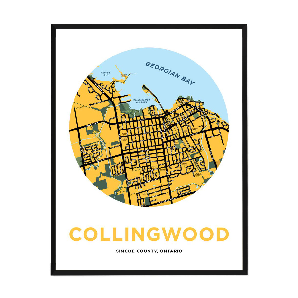 <i>*PICKUP ONLY*</i><br>Collingwood Map Print