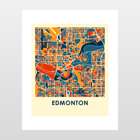Edmonton Map Print