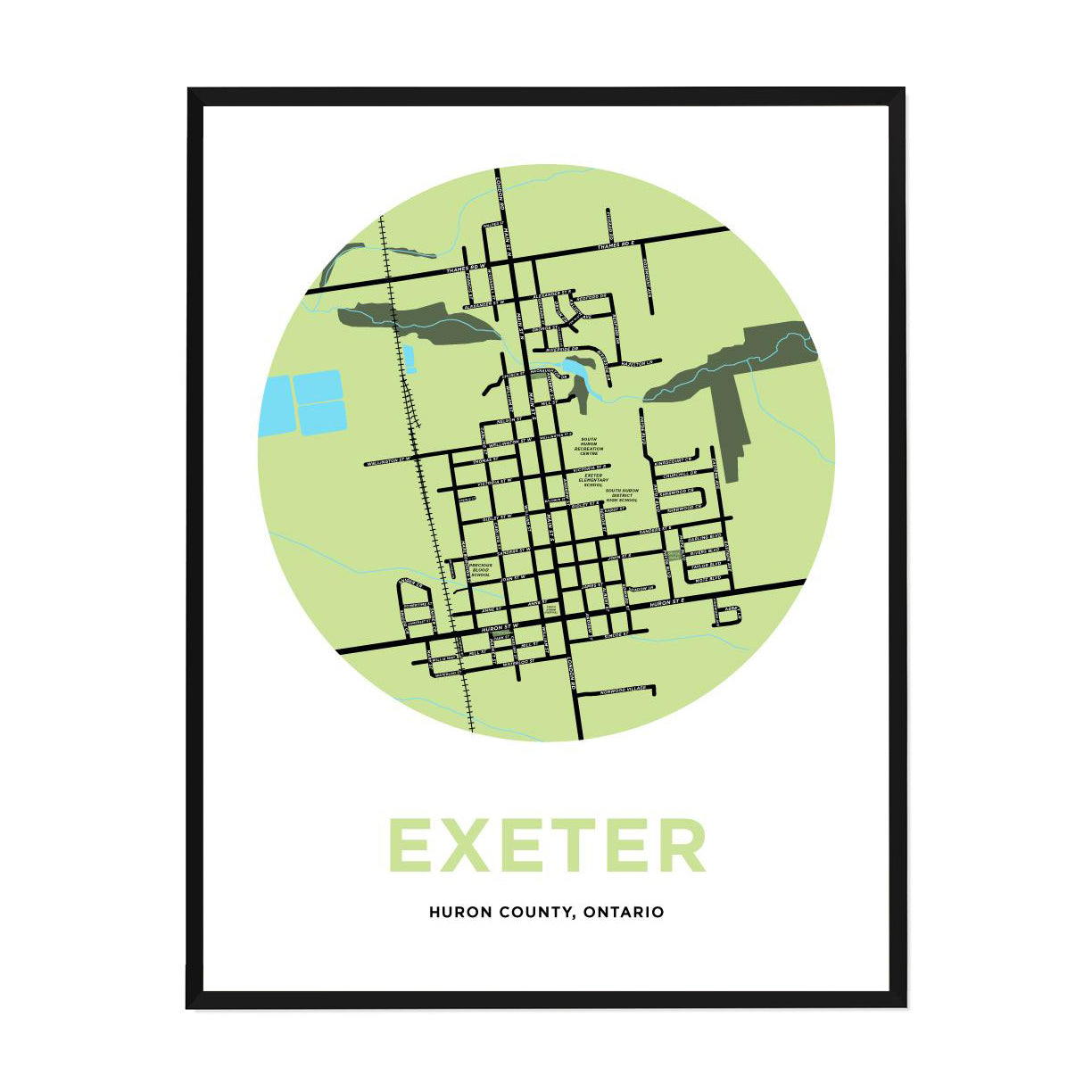 Exeter Map Print