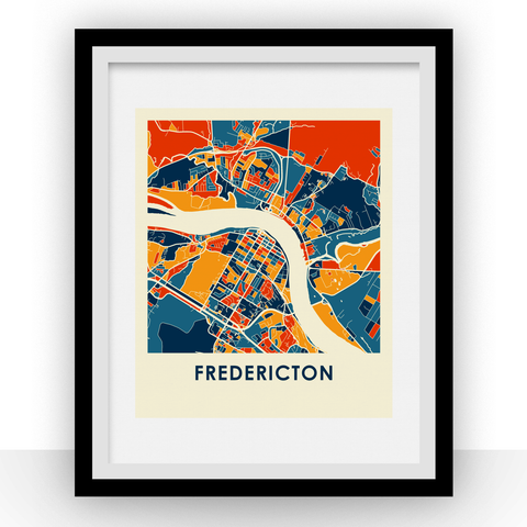 Fredericton Map Print
