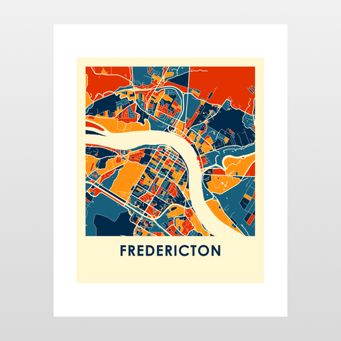 Fredericton Map Print