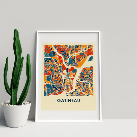 Gatineau Map Print