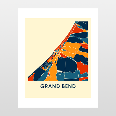 Grand Bend Map Print
