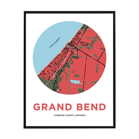 Grand Bend Map Print
