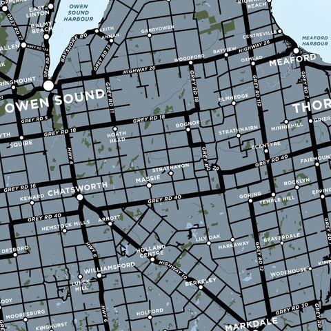 Grey County Map Print