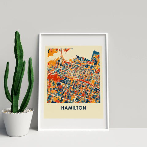 Hamilton Map Print