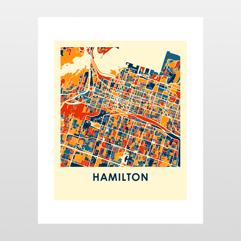 Hamilton Map Print