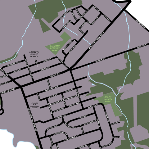 Lambeth Neighbourhood Map Print