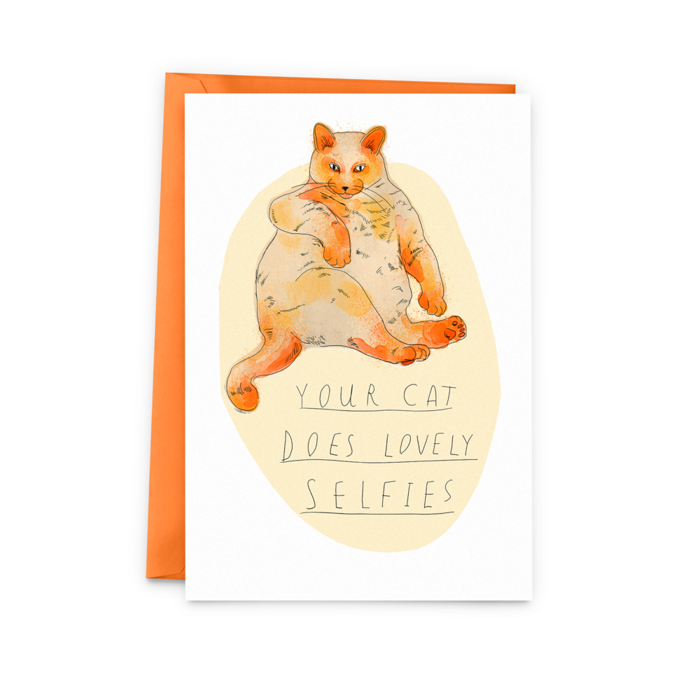 Selfie Cat Card