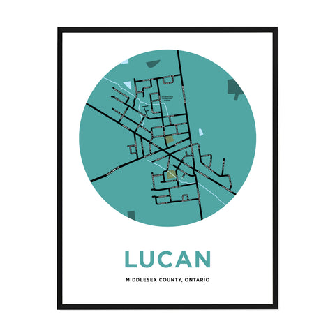 Lucan Map Print