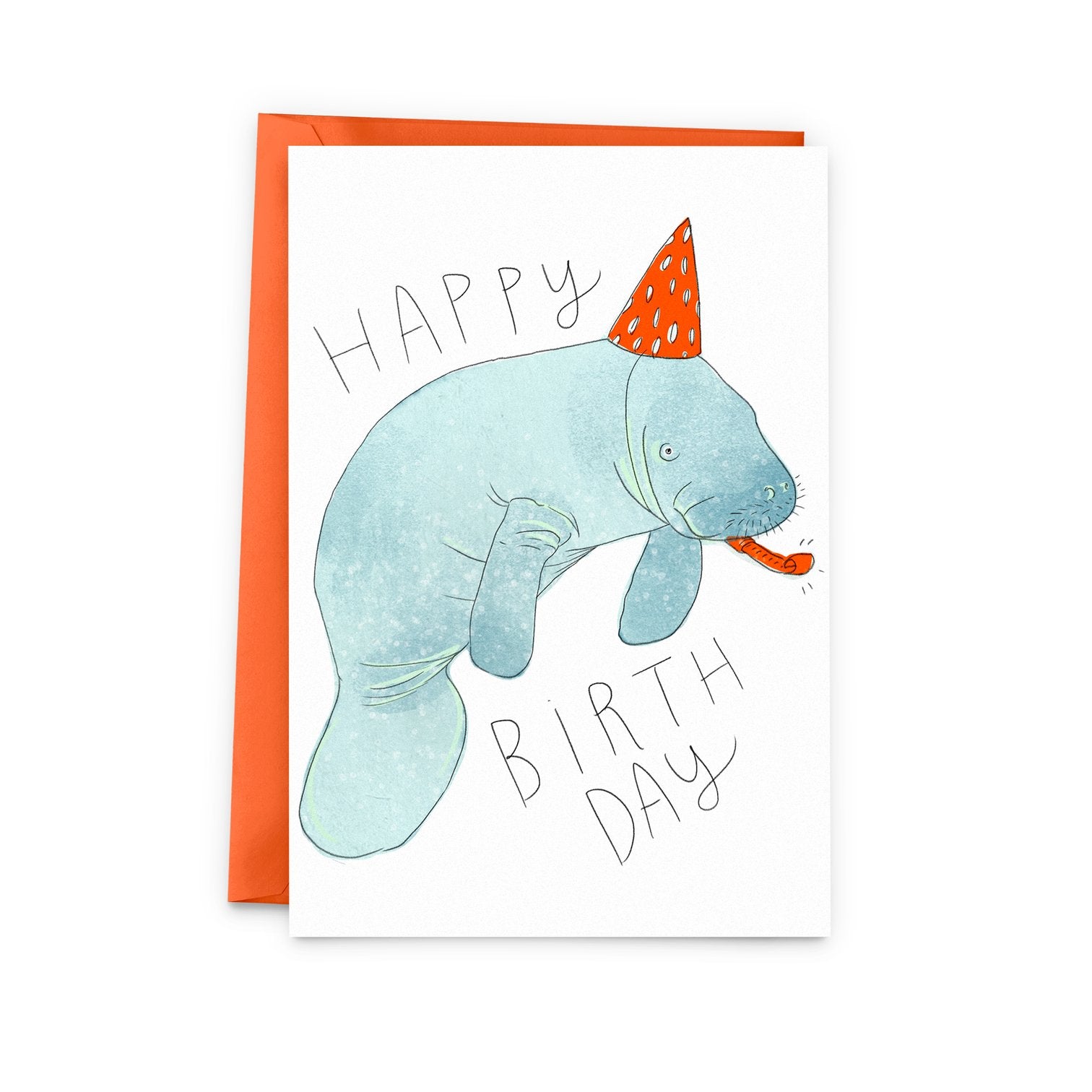 Manatee Happy Birthday Card