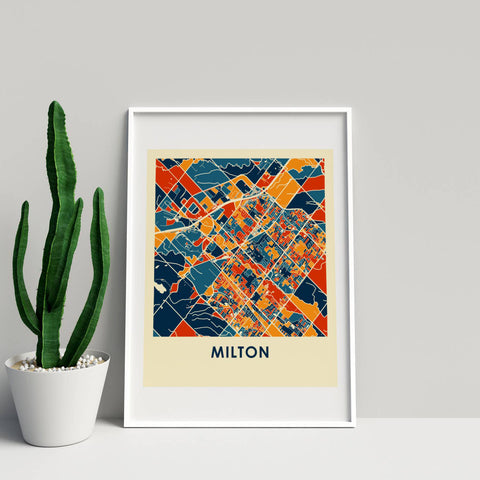 Milton Map Print