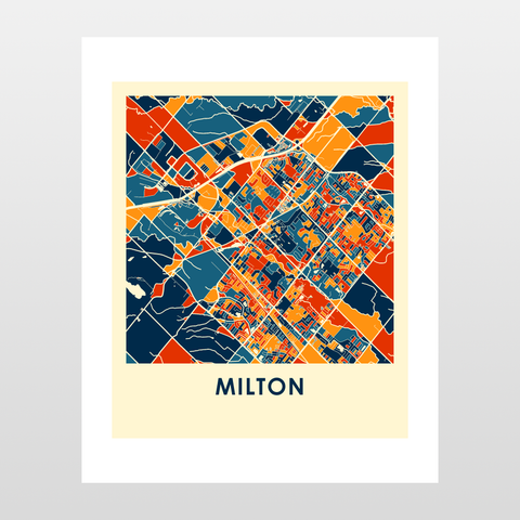 Milton Map Print
