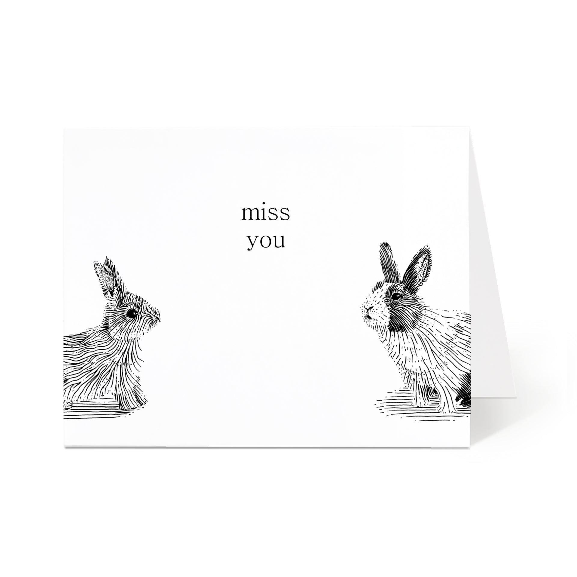 Miss You Bunnies Card