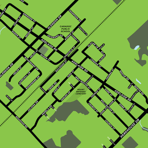 Mt. Brydges Map Print
