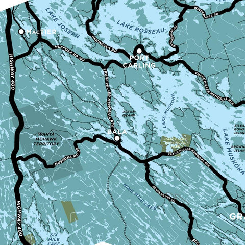 Muskoka Map Print