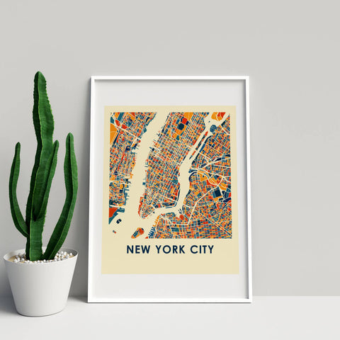 New York City Map Print