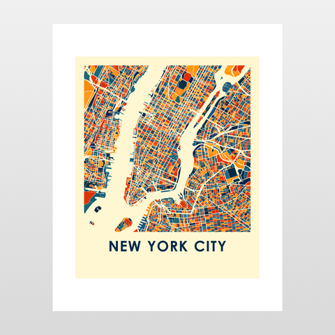 New York City Map Print