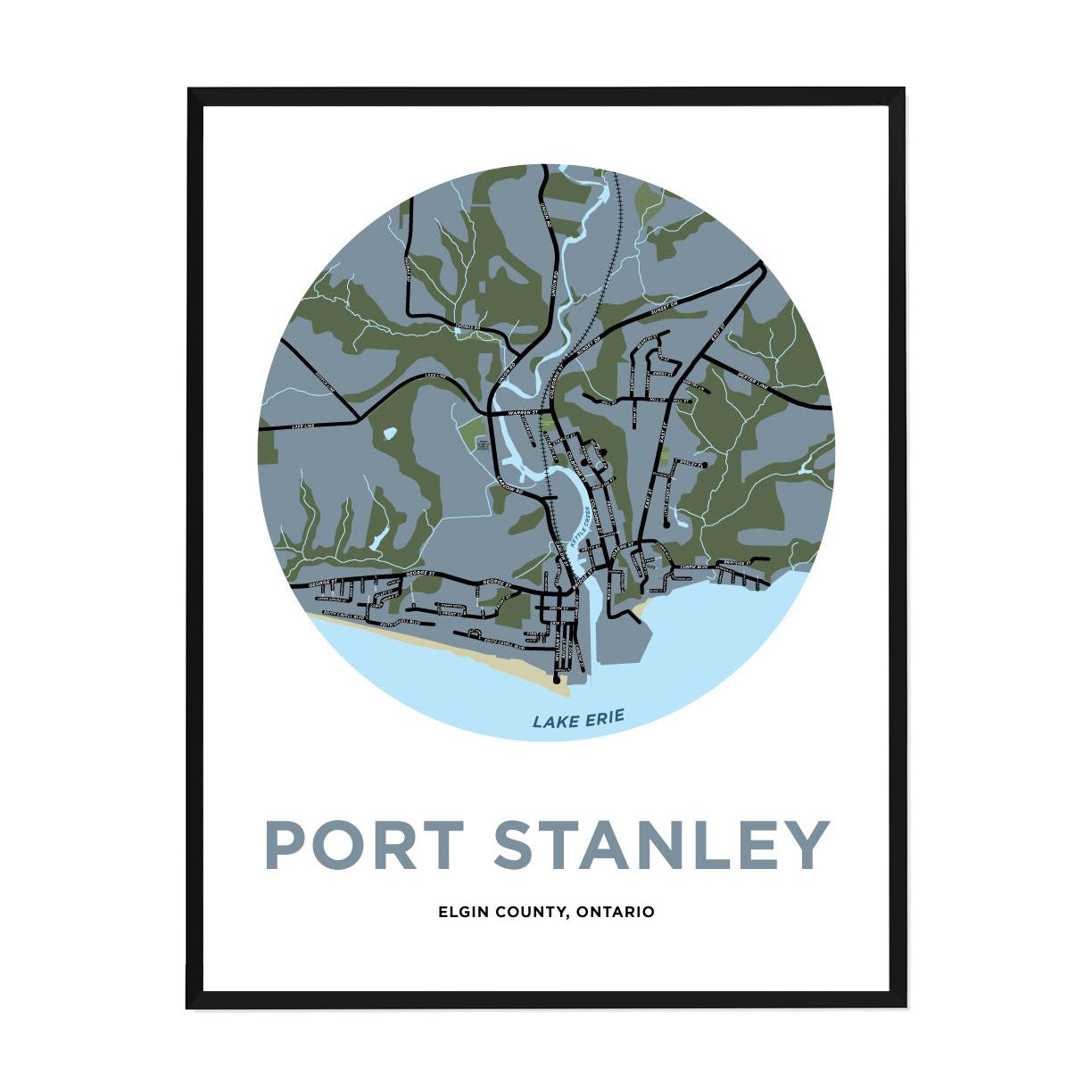 Port Stanley Map Print