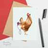 Hen On The Phone Card