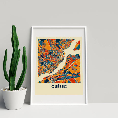 Québec Map Print