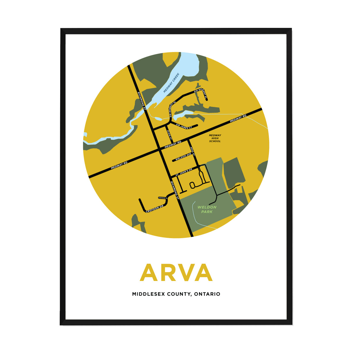 <i>*PICKUP ONLY*</i><br>Arva Map Print