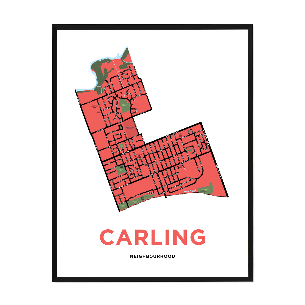 <i>*PICKUP ONLY*</i><br>Carling Neighbourhood Map Print