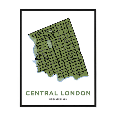 Central London Neighbourhood Map Print