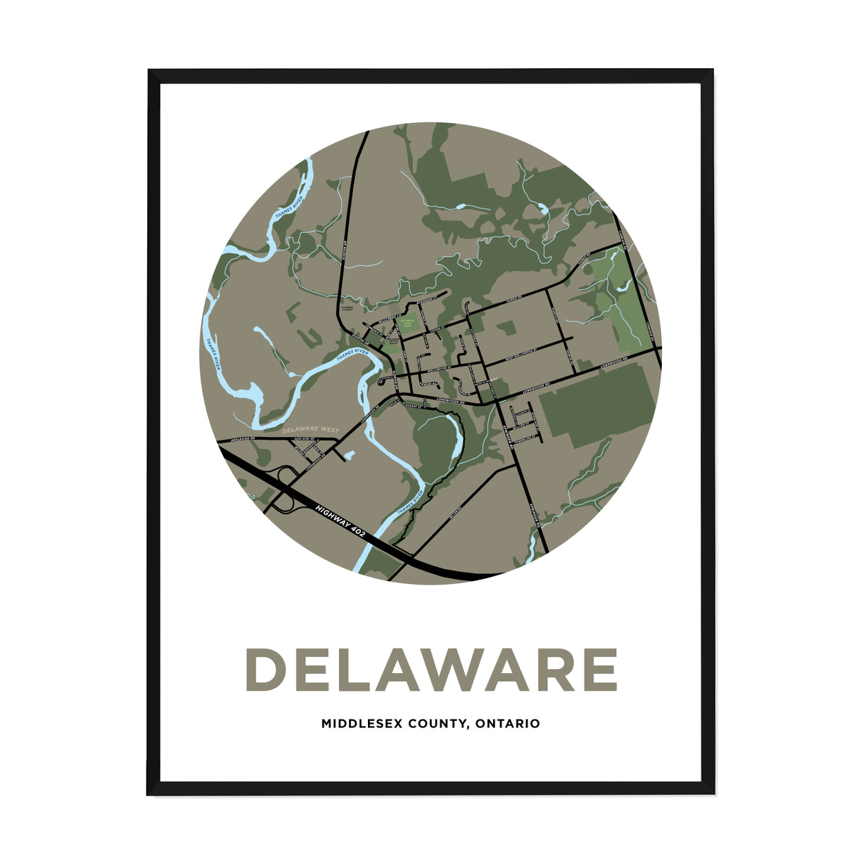 <i>*PICKUP ONLY*</i><br>Delaware Map Print