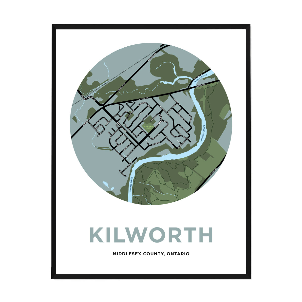 <i>*PICKUP ONLY*</i><br>Kilworth Map Print