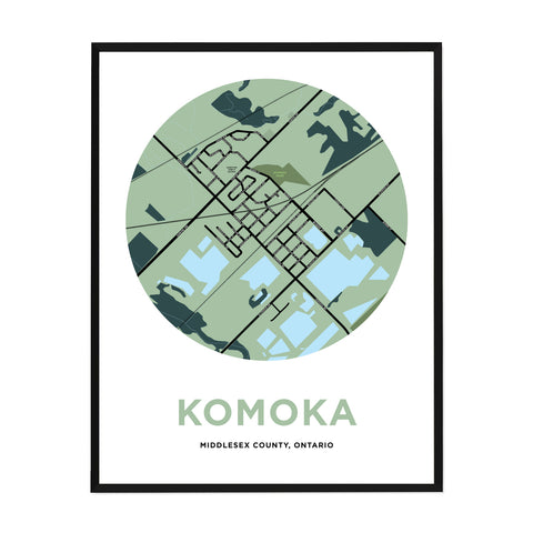 Komoka Map Print