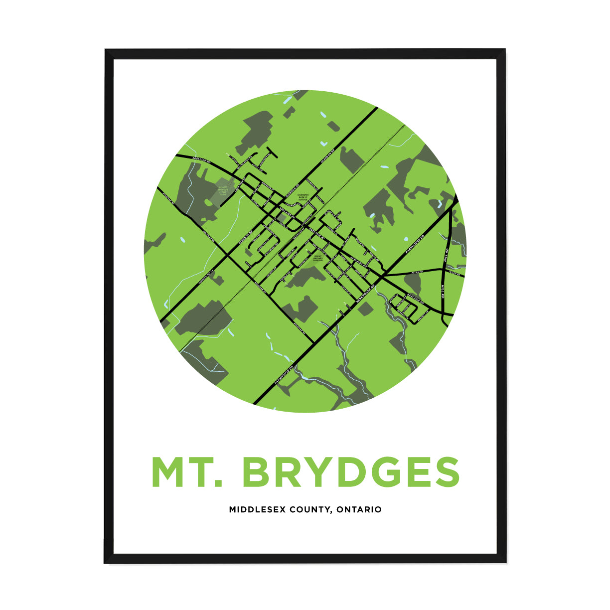<i>*PICKUP ONLY*</i><br>Mt. Brydges Map Print