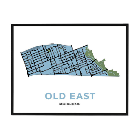Old East Neighbourhood Map Print