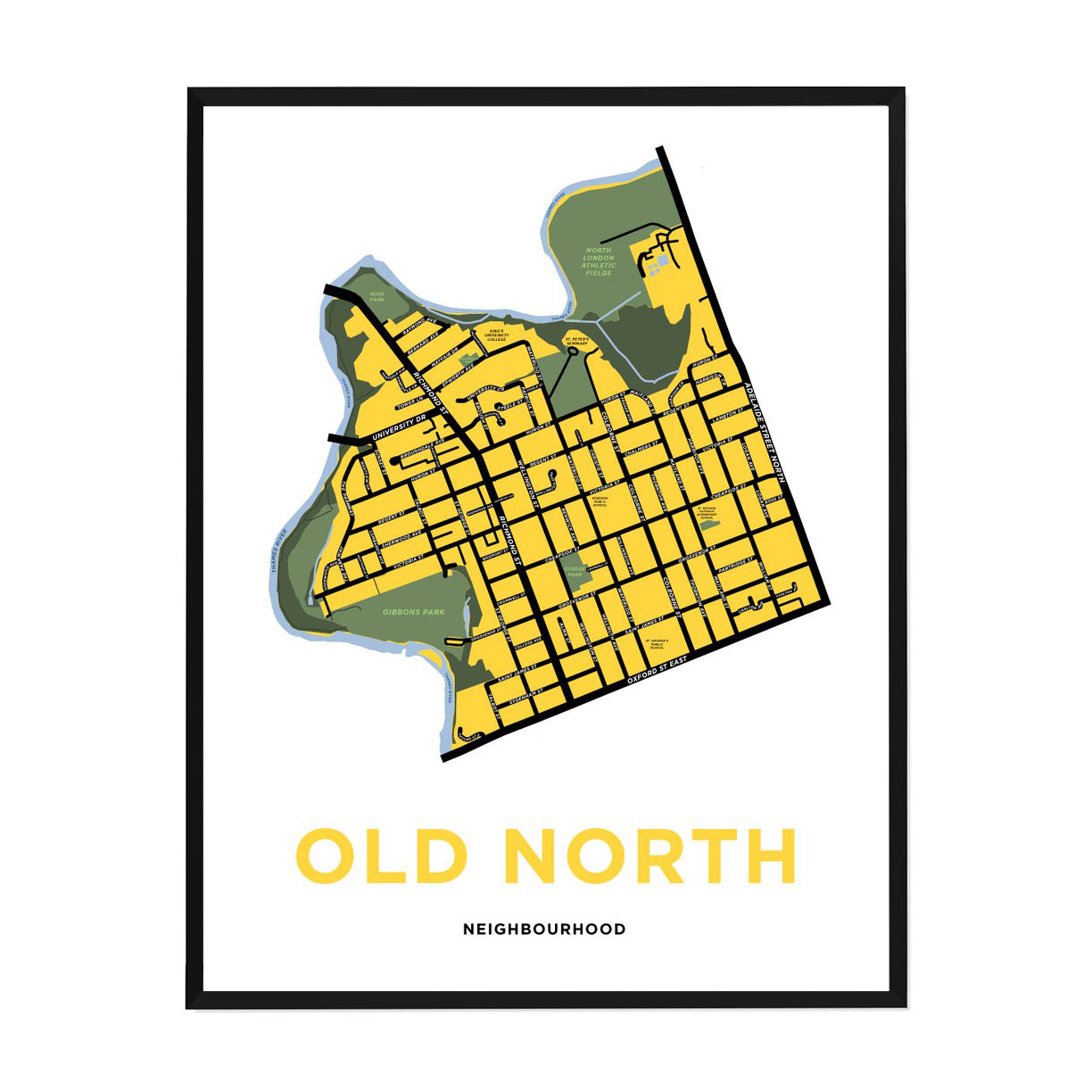 <i>*PICKUP ONLY*</i><br>Old North Neighbourhood Map Print