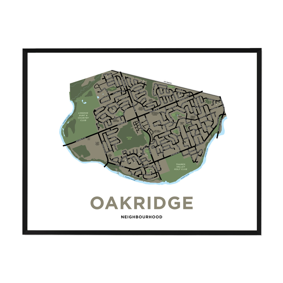 Oakridge Neighbourhood Map Print – Spruce Moose