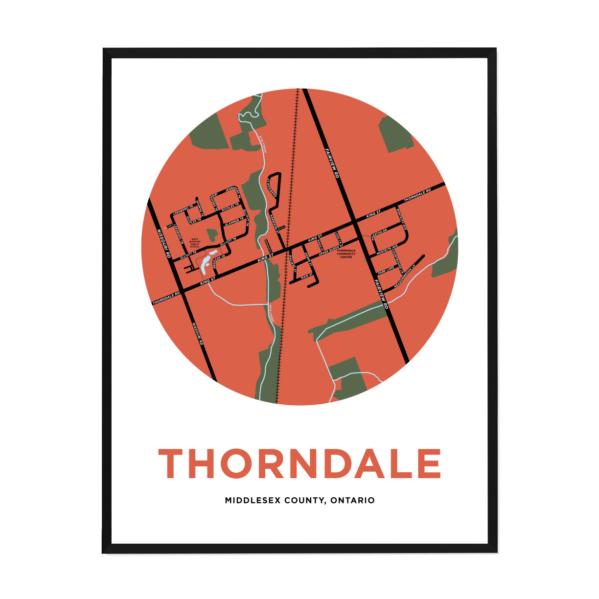 <i>*PICKUP ONLY*</i><br>Thorndale Map Print