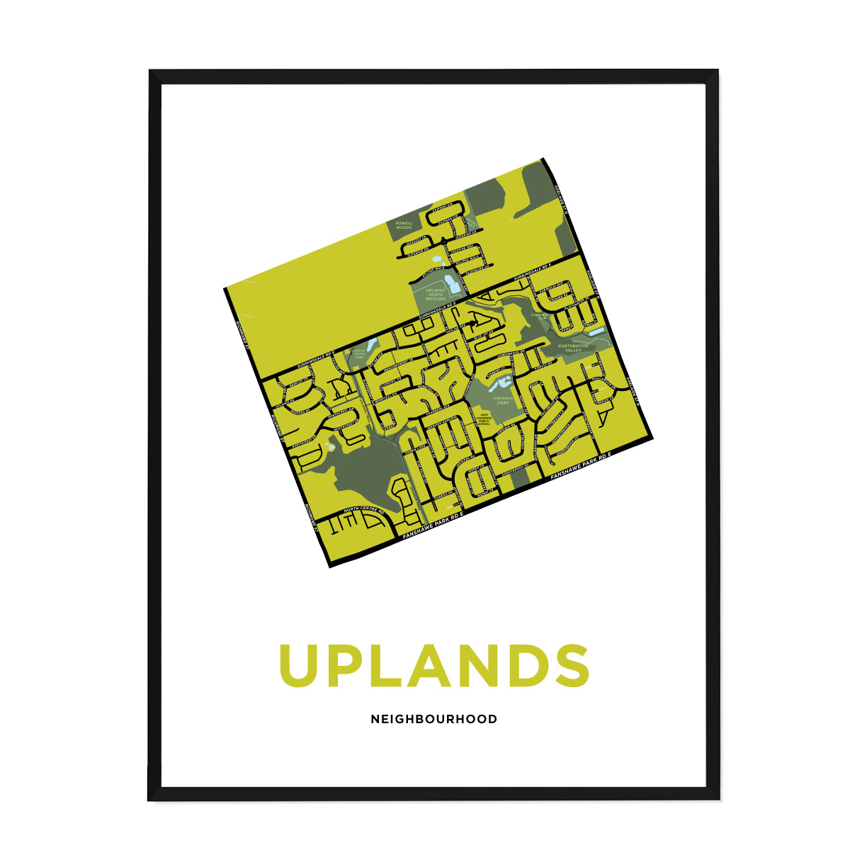 Uplands Neighbourhood Map Print