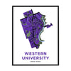 &lt;i&gt;*PICKUP ONLY*&lt;/i&gt;&lt;br&gt;Western University Map Print