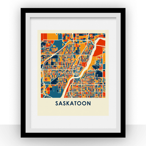 Saskatoon Map Print