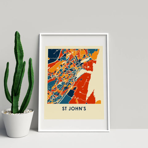 St John's Map Print
