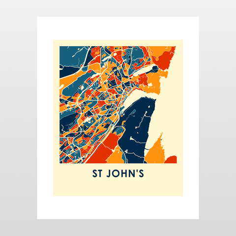 St John's Map Print